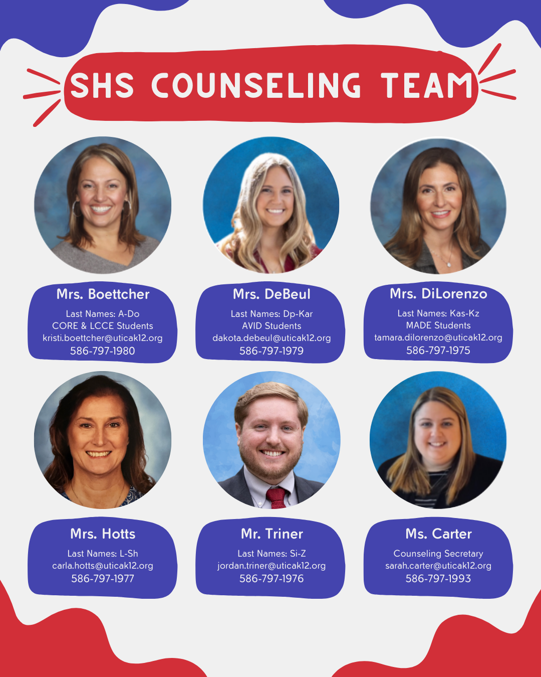 SHS Counseling Team